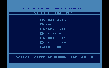 Letter Wizard atari screenshot